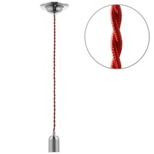 BHS Red Twisted Cable Kit, Polished Nickel