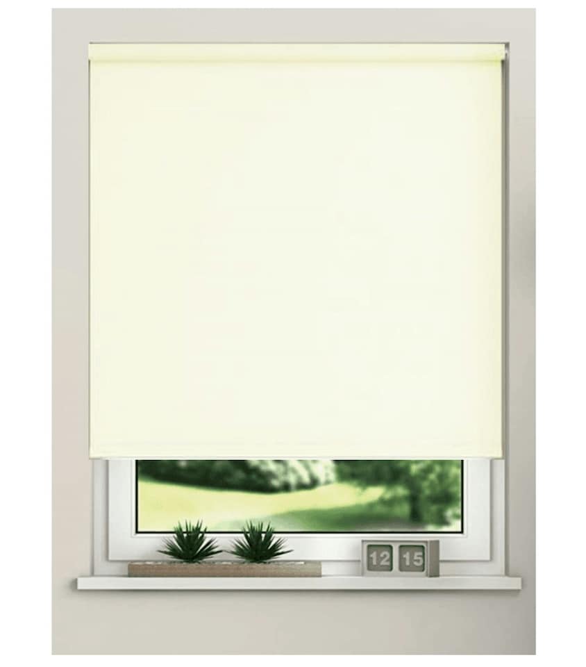 image 1 of 110cm Cream Trimmable Thermal Blackout Roller Blinds | Grey | Grey
