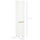image 5 of kleankin Tall Bathroom Cabinet with Adjustable Shelves, 5-Tier Modern Freestanding Tallboy with Storage Cabinets, White