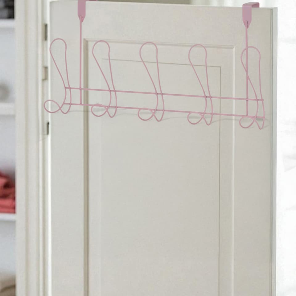 image 1 of Vertu Toilet Roll & Spare Holder & Over Dook Hook | Pink | Pink