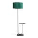 image 1 of ValueLights Tavel Matte Black Floor Lamp Green Shade