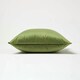 image 4 of Homescapes Olive Green Filled Velvet Cushion with Piped Edge - 46 x 46 cm | Green | Olive Green | 1