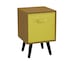 image 1 of Beech 1-Drawer Cube Shelving Unit with Scandinavian Legs | Yellow | Yellow & Black | 1