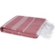 image 2 of Anna Hammam Striped Cotton Beach Towel - Red - One Size