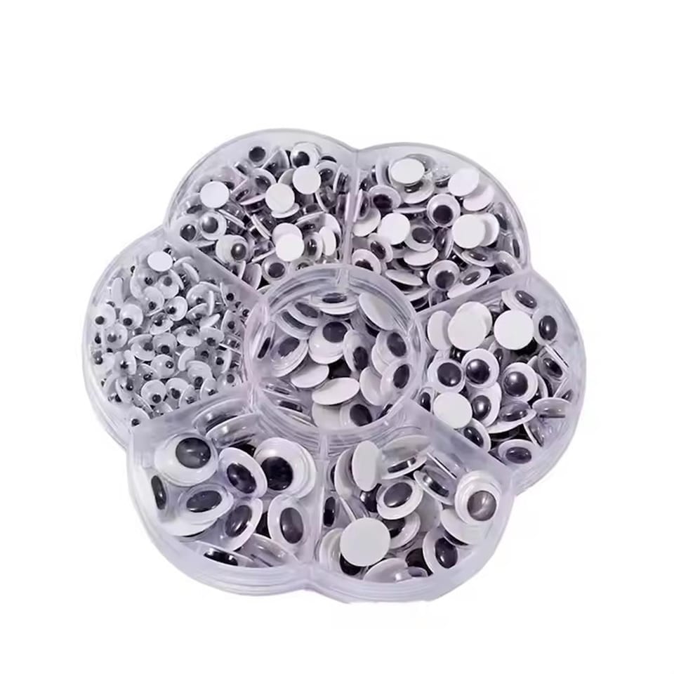 image 1 of Pack of 500 Pieces Assorted Size Self-Adhesive Googly Wiggle Eyes
