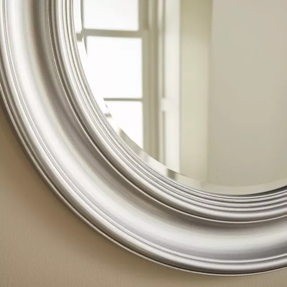 image 1 of Hamilton Round Wall Mirror Silver | H 66cm x L 66cm X W 3cm