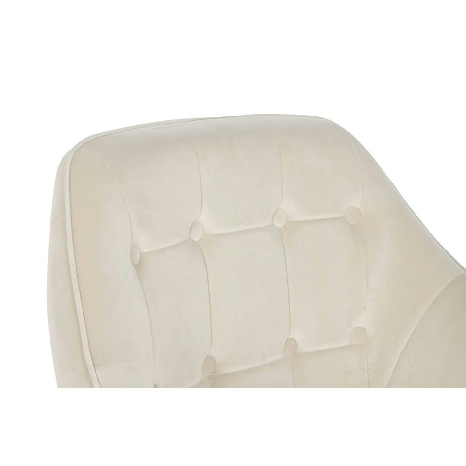 image 1 of Armchair DKD Home Decor Cream Golden Metal 74 x 74 x 90 cm Cream