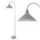 image 1 of First Choice Lighting Maxwell Flint Grey Chrome Floor Reading Lamp Grey | Chrome