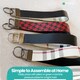 image 7 of 25mm Lanyard Keychain Hardware Fob Key Ring with Ring Clamps - 5pcs