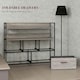 image 10 of HOMCOM Bedroom Chest of Drawers 5 Drawer Dresser w/ Shelves, Grey Wood Effect