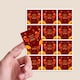 image 2 of Happy Chinese New Year 2024 Dragons Design Square Stickers 65mm - Sheet of 12