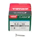 image 3 of Timco - Classic Multi-Purpose Screws - PZ - Double Countersunk - A2 Stainless Steel  (Size 5.0 x 30 - 200 Pieces)