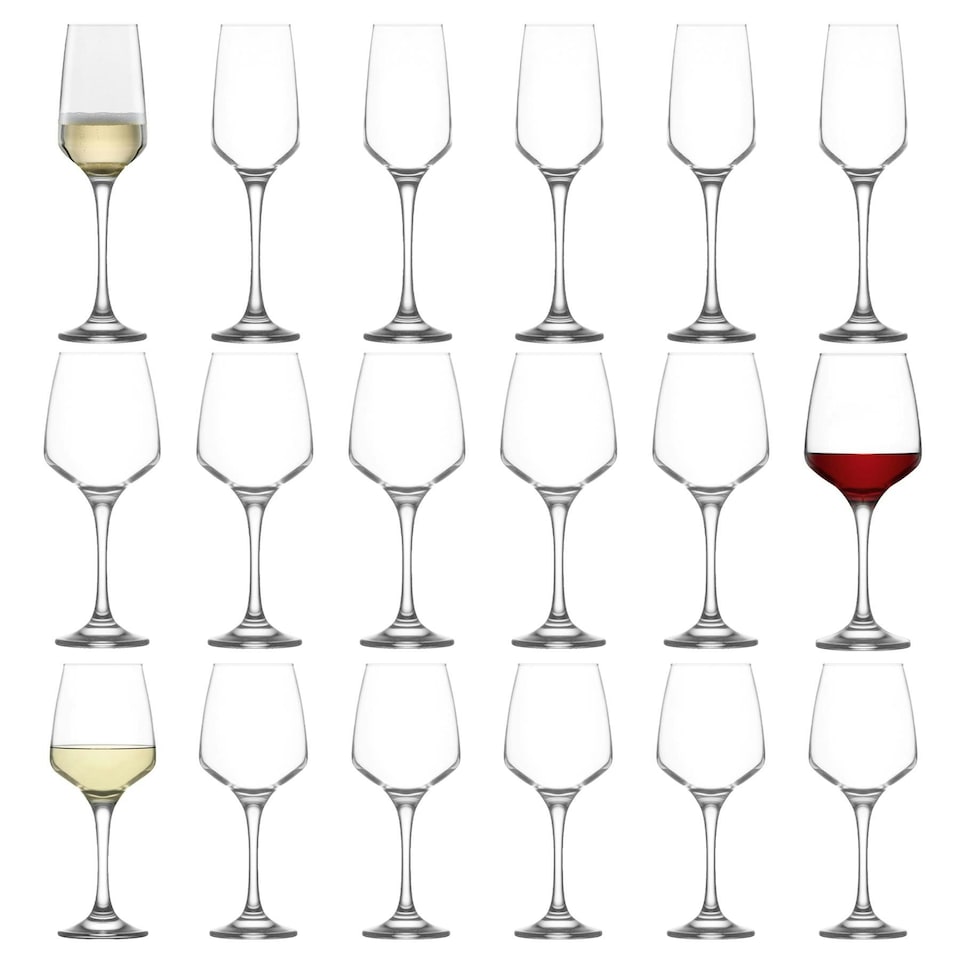 image 1 of LAV 18pc Lal Stemware Set - Clear Clear