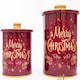 image 2 of 2 Set Red Merry Christmas Tins