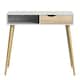 image 2 of Oslo Console Table 1 Drawer 1 Shelf in White and Oak