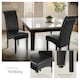 image 4 of Dining Chair - ergonomic seat shape, high backrest, padded, faux leather - Set of 4 Black