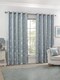 image 4 of English Garden Lined Eyelet Jacquard Curtains 168cm x 228cm Duck Egg | Blue | Blue