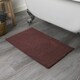 image 1 of OHS Soft Microfibre Non-Slip Absorbent Noodle Chenille Bath Runner Mat Red | Burgundy | 45 x 75cm