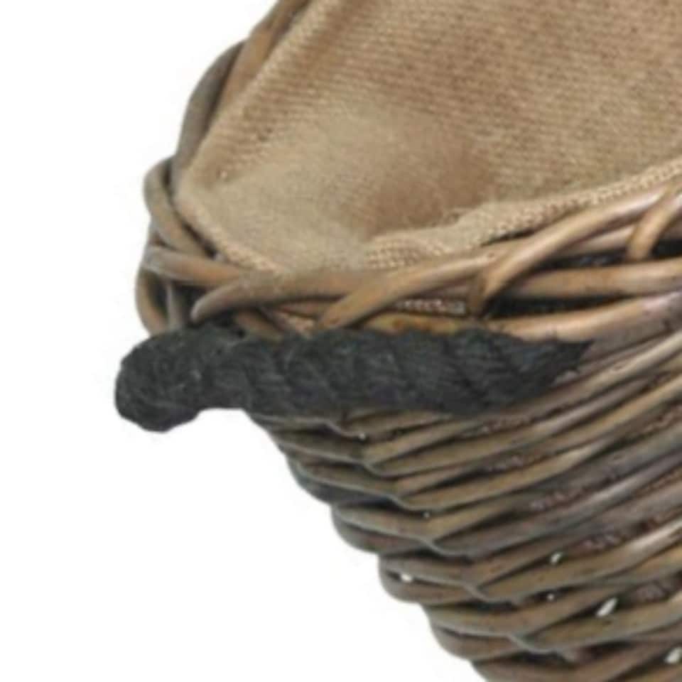 image 1 of Medium Oval Hessian Lined Log Basket