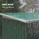 image 7 of Outsunny 9ft x 4ft Metal Garden Shed, Outdoor Tool House with Foundation Kit, Ventilations and Double Doors, Deep Green