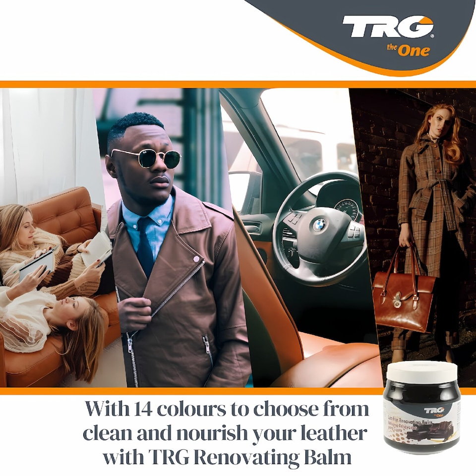 image 1 of TRG Leather Renovating Balm for Colour Restoration of Smooth Leather 300ml | Cream | Ivory