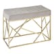 image 1 of Interiors by Premier Mink Velvet Gold Bench, Tufted Velvet Upholstered Bench With Gold Finish Frame, Geometric Bedroom Bench Brown
