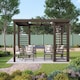 image 2 of Panel Pergola - Wood - L480 x W480 cm - Rustic Brown