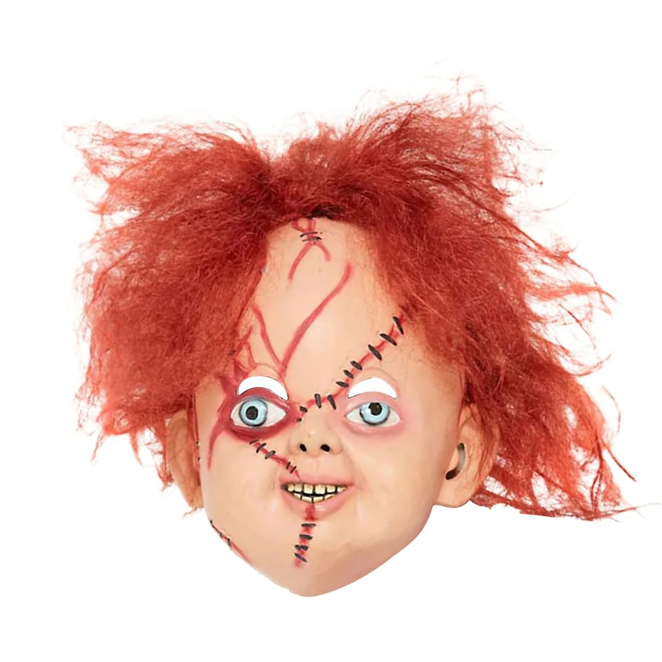 image 1 of Chucky Unisex Adult Latex Mask - Brown - One Size | Multi | One Size
