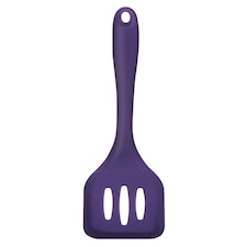 Interiors By Premier Purple Silicone Slotted Turner, Silicone Perforated Spatula, Stain Resistant Flipper, Cooking Turner