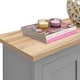 image 4 of Lisbon 1 Door 3 Drawer Storage Cabinet Sideboard Grey & Oak