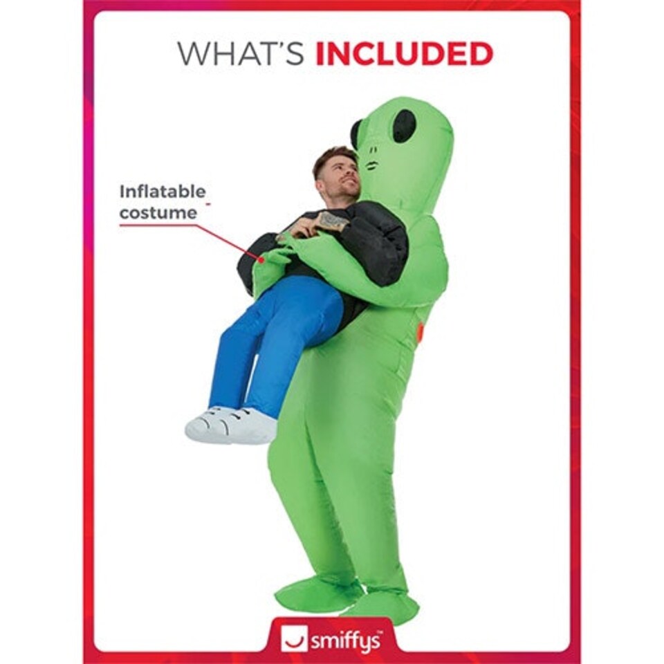 image 1 of Inflatable Alien Abduction Fancy Dress Costume Unisex Adult One Size