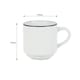 image 5 of 16pc Stackable Black Rim Dinner Set