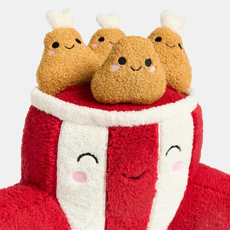 image 1 of OHS Kids Krispy The Fried Chicken Cuddle Cushion Character Backrest Reading Pillow