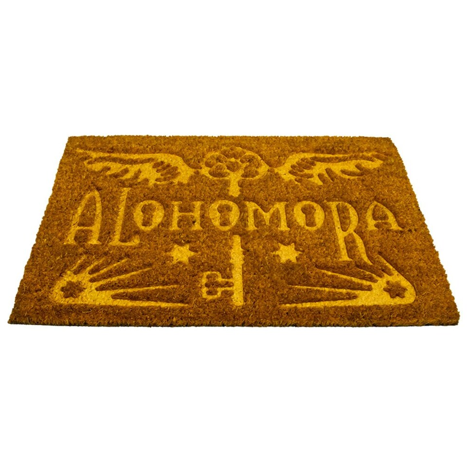 image 1 of Harry Potter Alohomora Embossed Door Mat - Brown/Yellow - One Size