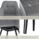 image 5 of Dining Chair Marilyn - velvet look, quilted pattern - per piece Grey | Grey/Black