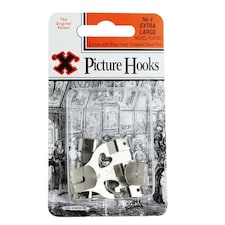 X Picture Hooks No 4 Nickel Plated Blister 2pk - One Colour - One Size