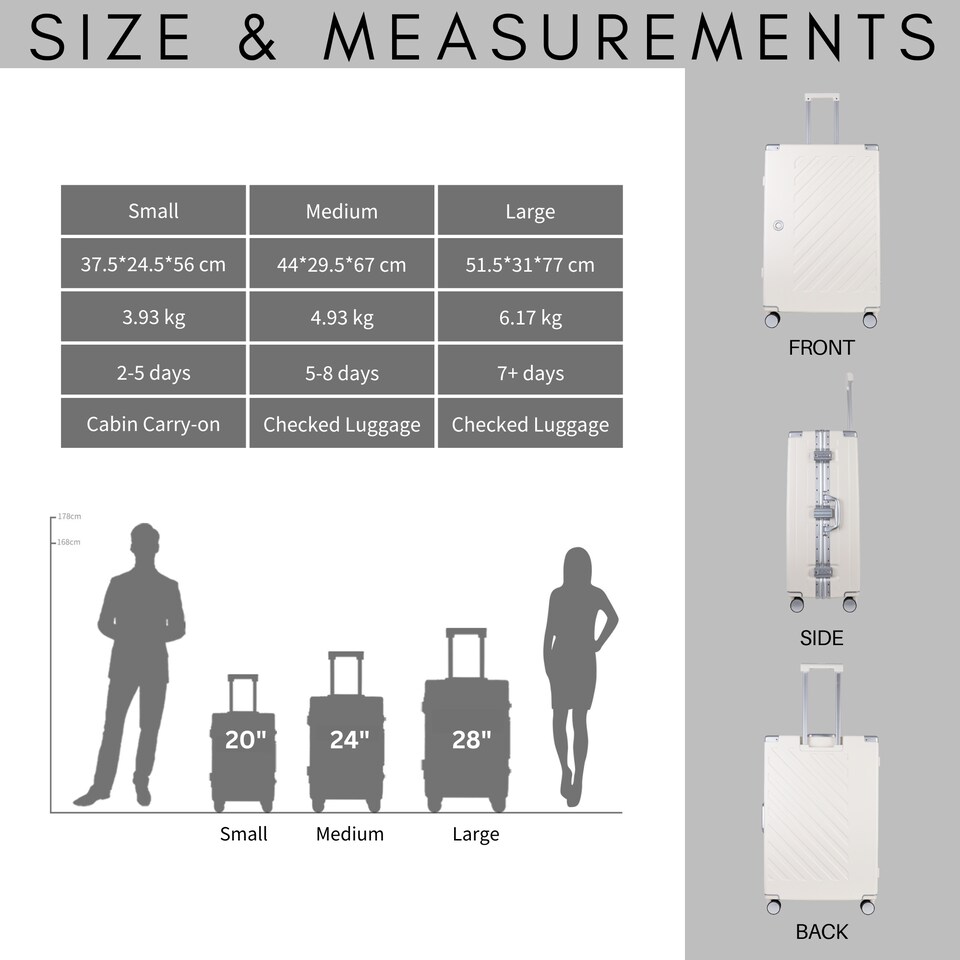 image 1 of Zipperless Polycarbonate Suitcase, Hard Shell, TSA Lock, 4 Wheels