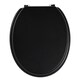 image 1 of Interiors By Premier Oval Shape Matte Black Toilet Seat, Soft Close Toilet Lid With Zinc Fixings, Modern WC Seat For Bathroom