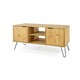 image 2 of Core Products Augusta Industrial Pine 2 Door Flat Screen Wide TV Unit H57.0cm x W114.5cm x D39.5cm Brown