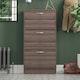 image 4 of Vida Designs 3 Drawer Shoe Cabinet Shoe Rack Storage Cupboard, Walnut