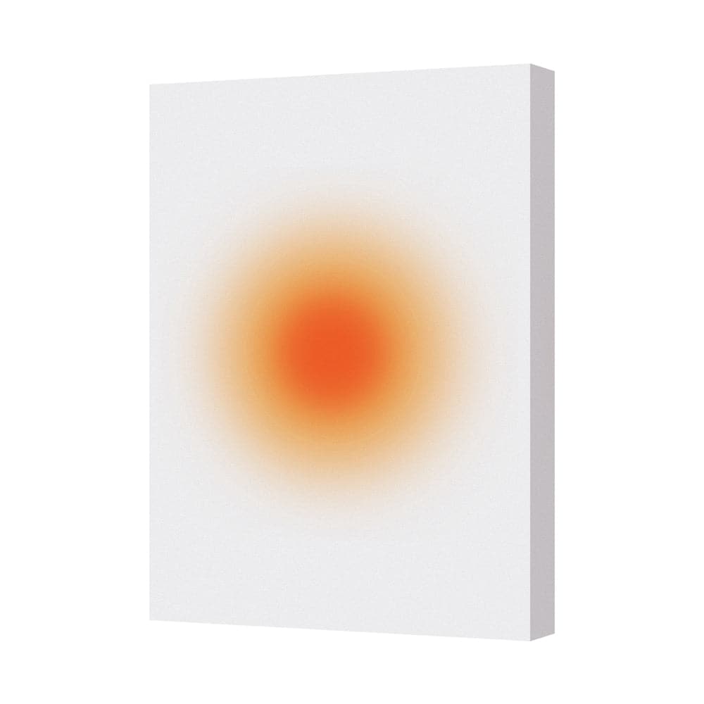 Abstract Orange Halo Canvas Art Print Minimalist Wall Decor