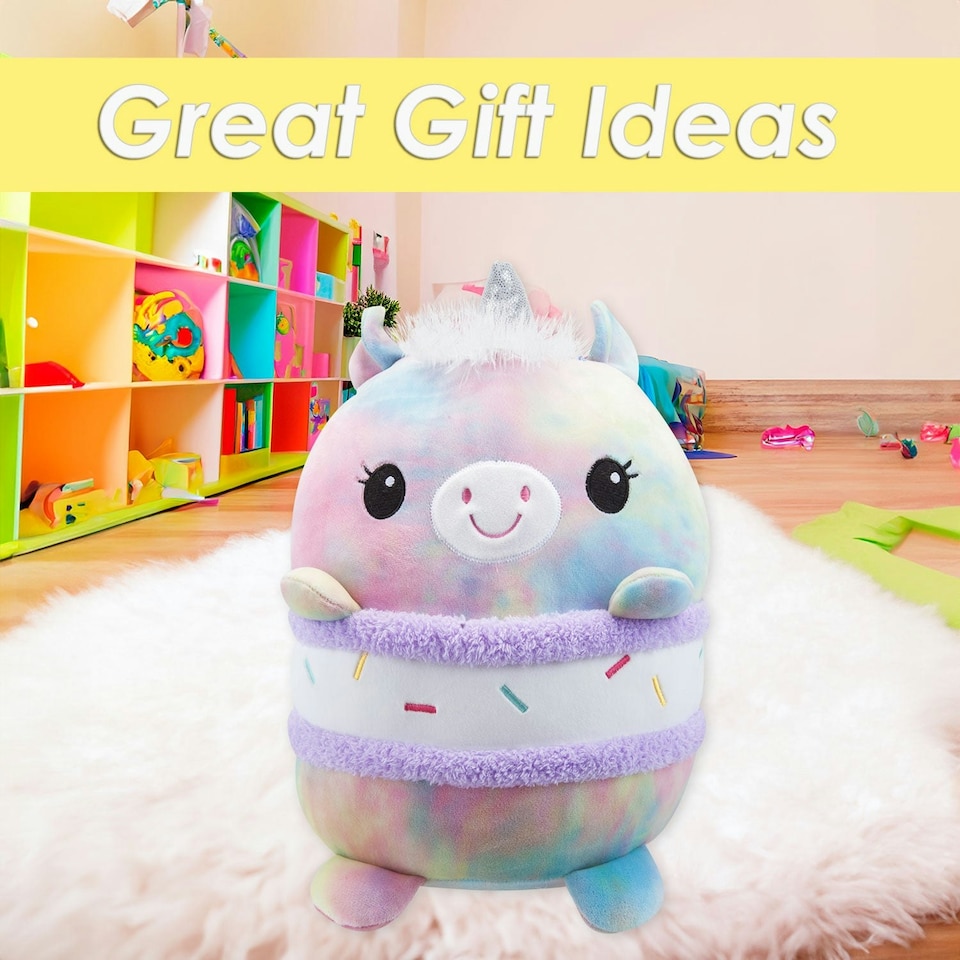 image 1 of Unicorn S'More Soft Toy Animal Food Plush Cuddly Marshmallow 28cm Multi-Coloured