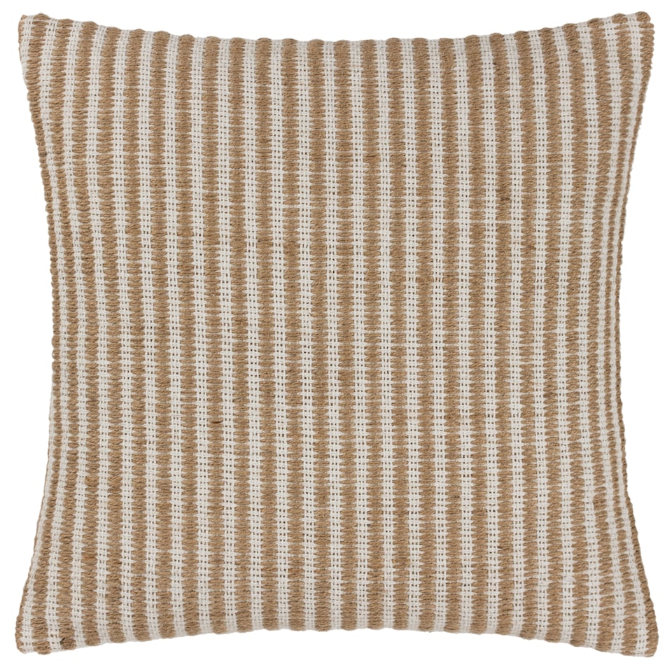 image 1 of Yard Organik Stripe Woven Cushion, Natural, 45 x 45cm