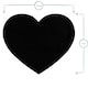 image 3 of Nicola Spring Heart Glass Storage Jar Labels - 6.5 x 5cm - Black - Pack of 6