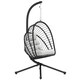 image 1 of Outsunny PE Hanging Swing Chair w/ Thick Cushion, Patio Hanging Chair Black