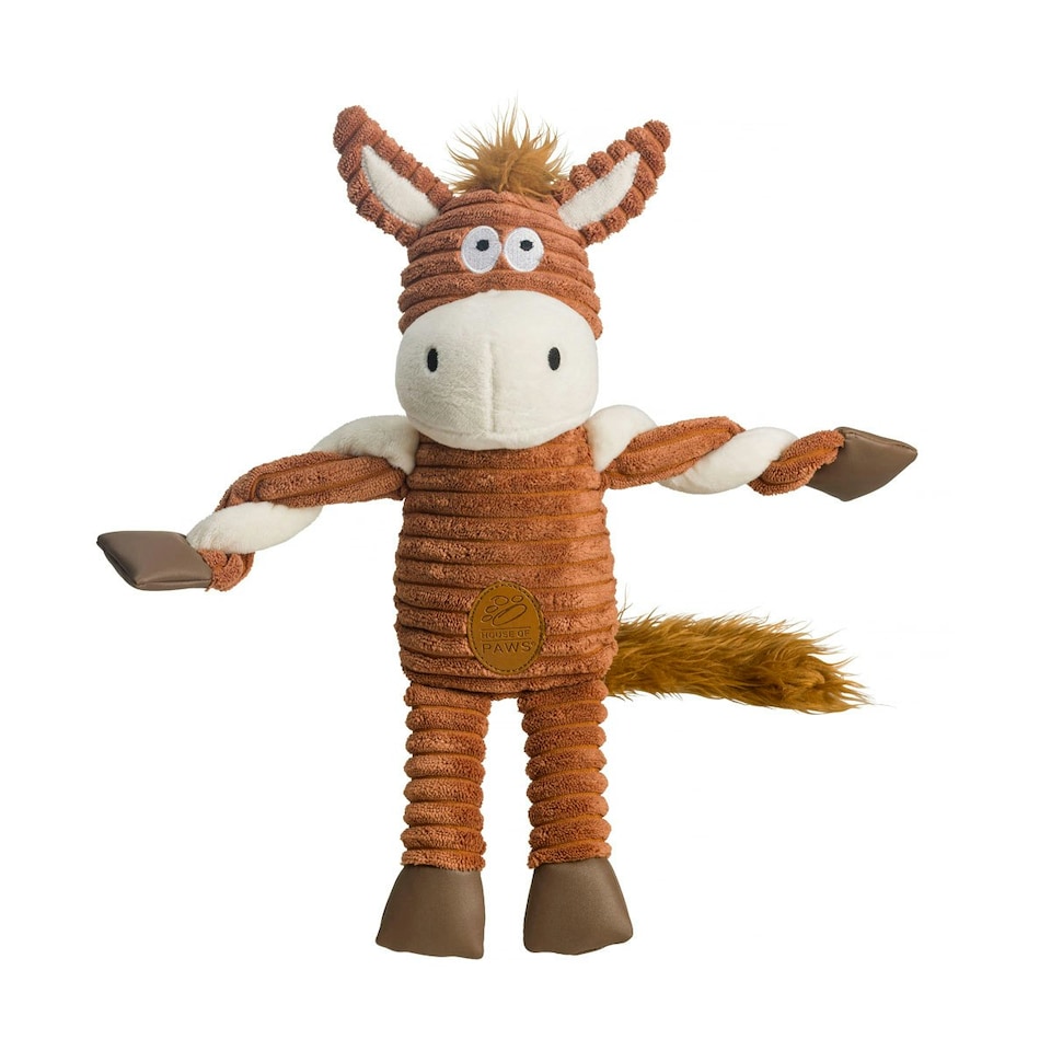 House Of Paws Horse Dog Toy - Brown/Beige - 38cm