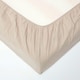 image 2 of Homescapes Natural Linen Fitted Sheet, Single Cream | Single