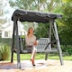 image 6 of Outsunny 2 Seater Garden Swing Seat with Canopy, Grey