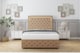 image 1 of Sloomy Sofia Gold Latte Dumfries Divan Bed With Mattress 4 Drawers With 26" Strutted Headboard & 12" Matching Footboard 5' King | Brown | Latte | King | 1