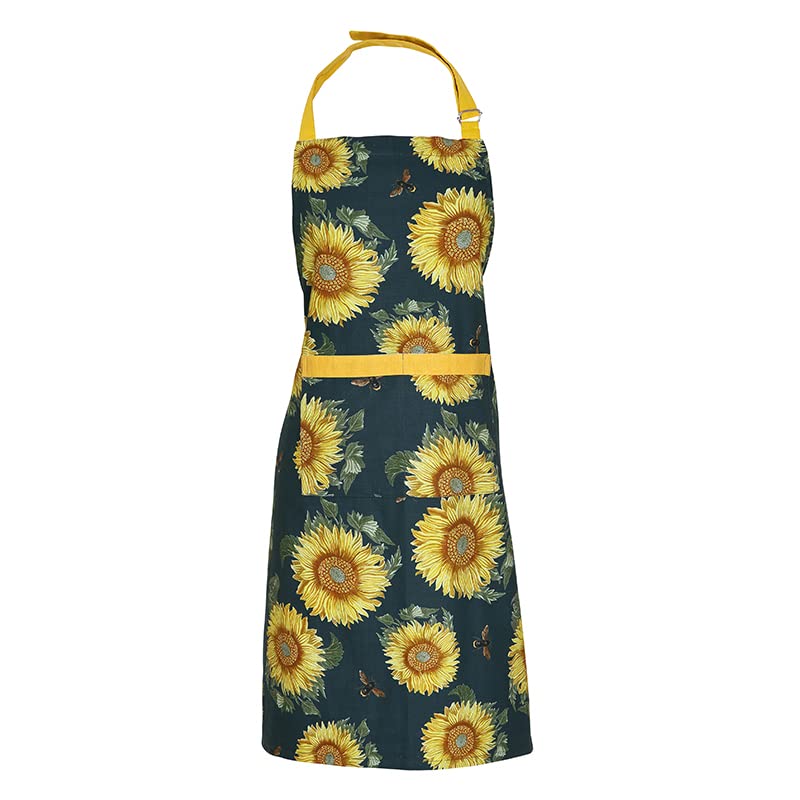 RHS Sunflower Adult Apron in Navy Colour